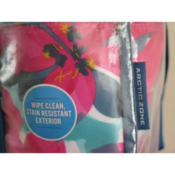 Arctic Zone Antimicrobial Insulated 30 Can Floral Print Cooler & Tote Bags - Picture 6 of 12